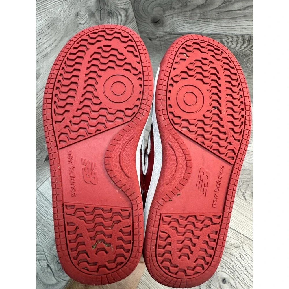 New Balance 480  Kids Sz 12 Shoes Red White Athletic Low Top Sneaker